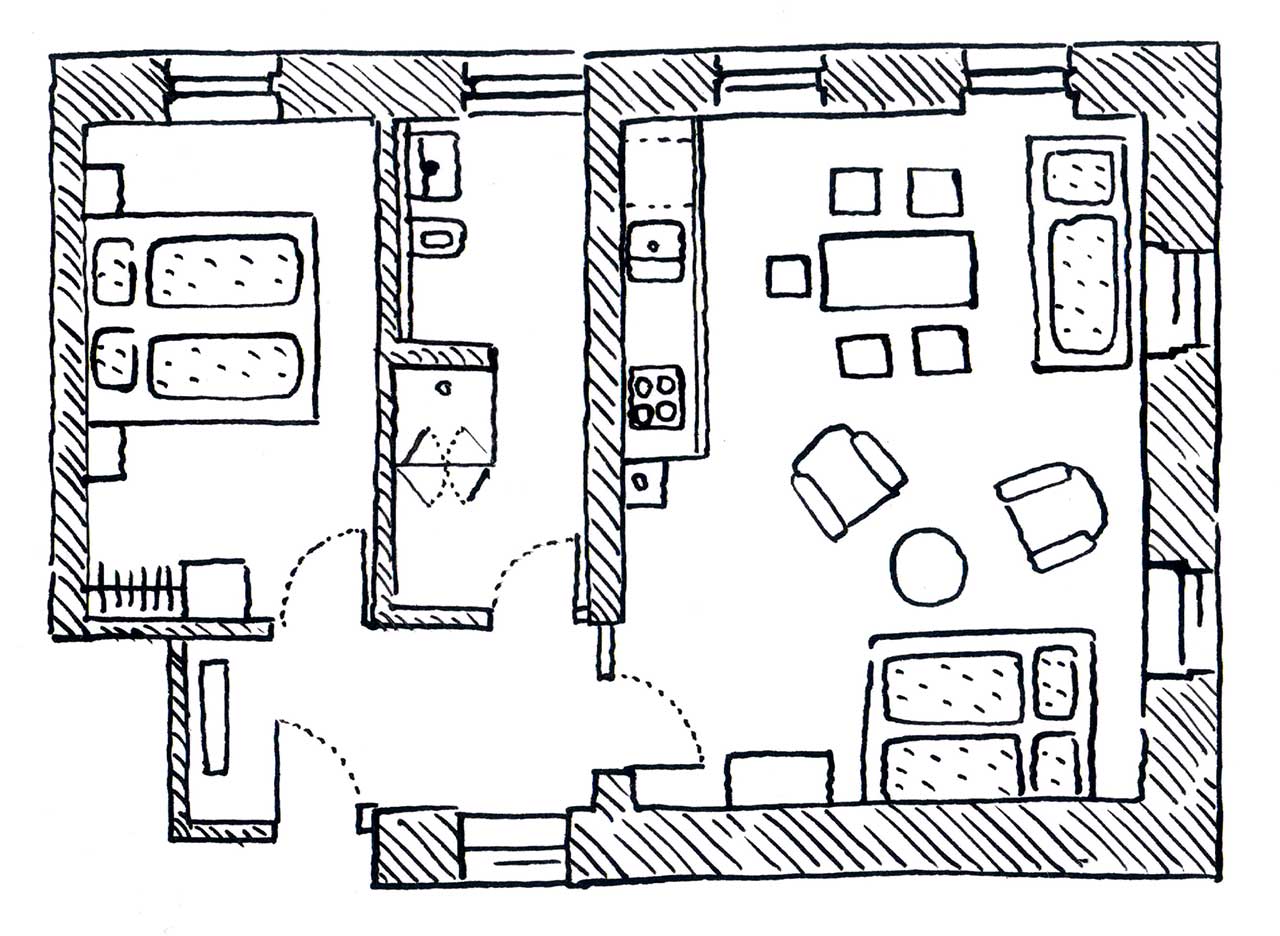 Apartmán Otice – varianta pro 5 osob